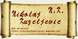 Nikolaj Kuzeljević vizit kartica